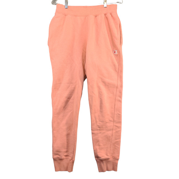 Champion Men's Reverse Weave Jogger Pants Pink Medium Drawstring Waistband - Picture 1 of 13